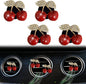 4 Pcs Cherry Car Air Vent Freshener Clip, Rhinestone Car Air Outlet Fragrance Freshener, Bling Cute Automobile Accessories Decoration for Women,Air Fresheners Decor（Odor Random）