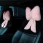 2 Pcs Car Neck Pillow Plush Butterfly Bow Car Headrest Pillow Comfortable Seat Neck Support Cute Head Rest Accessories for Driving Travel Driver Chair Girl Style Interior Decor(Pink)