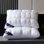 White Luxury Adjustable Bed Pillows Set of 2, Hotel‑Grade Down Alternative Pillows, Ultimate Neck Support for Comfortable Sleep
