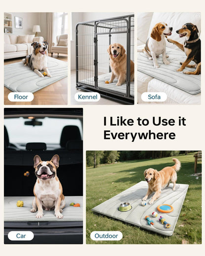 Cooling Mat for Dogs, 36"x23" Self-Cooling Dog Bed with Arc-Chill Technology 3.0, Non-Slip Washable Pet Cooling Pad for Small & Medium Dogs, Indoor Outdoor Kennel Floor Use - Grey
