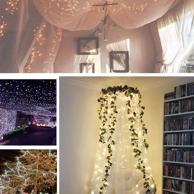 50m fairy lights,400 led string lights,8 lighting modes fairy lights,warm white fairy lights,wedding carnival decor lights