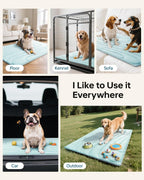 Cooling Mat for Dogs, 48"x28" Self-Cooling Pet Bed - Advanced Arc-Chill Technology 3.0 (QMAX>0.5) for Instant Cool, Non-Slip Washable Floor Mat for Large Dogs, Indoor Outdoor Use - Blue