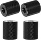 4 PCS Camera Screw Converter 1/4" to 1/4", Double Female 1/4 Diameter Barrel Thread Protector Hole Tripods Cylinder Adapter Nut Connectors Accessories for Electric Rails and Light Stands (Black)