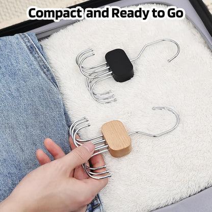 3 Pack Tank Top Hangers, 2026 Upgraded Bra Hanger for Closet Organizer & Storage, 360° Rotating & Foldable Design, Wooden Space-Saving Hanger for Tank Tops, Bras and More (Black)