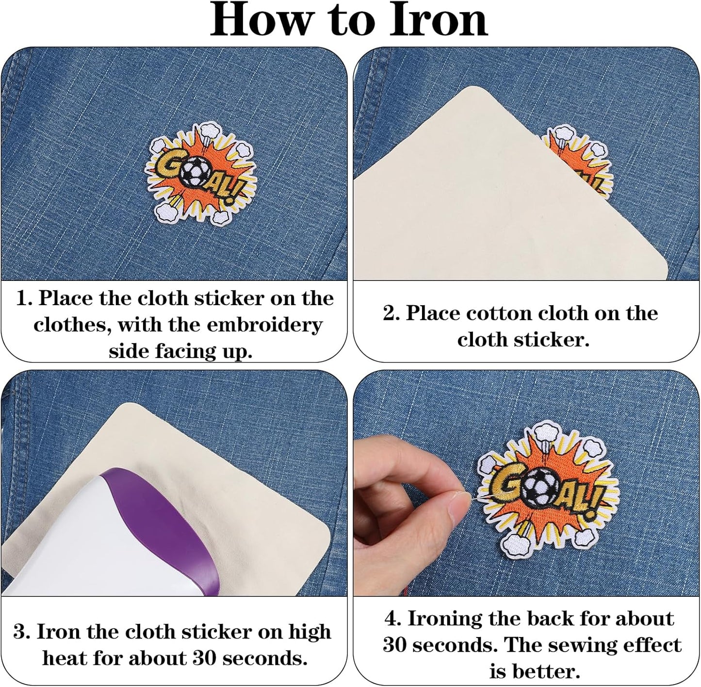 2Pcs Embroidered Soccer Ball Patches Iron on Flaming Soccer Patch for Clothes Decorative Sports Ball Applique for Backpacks Hats Holes Jackets Pants Jeans Boys