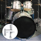 Drum Key 3 Pack Drum Keys for Tuning Drums, Universal Drums Tuning Keys with Continuous Standard Motion Speed Key, Standard 1/4" Socket, Multi Tool Chrome Plated Steel Tuners with Keyhole
