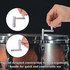 Drum Key 3 Pack Drum Keys for Tuning Drums, Universal Drums Tuning Keys with Continuous Standard Motion Speed Key, Standard 1/4" Socket, Multi Tool Chrome Plated Steel Tuners with Keyhole