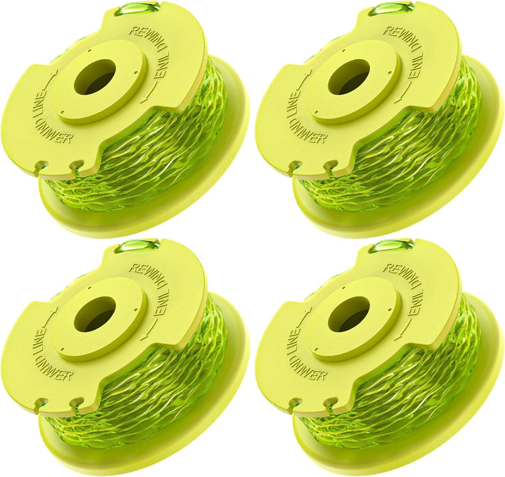 4 Pack Weed Wacker String Replacement Compatible with Ryobi One Plus+, 0.080‘’ String Trimmer Refill AC80RL3, Twisted Weed Eater String Compatible with Ryobi 18V, 24V, 40V Cordless Trimmers