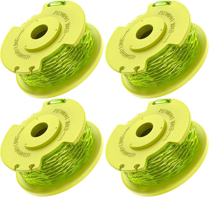 4 Pack Weed Wacker String Replacement Compatible with Ryobi One Plus+, 0.080‘’ String Trimmer Refill AC80RL3, Twisted Weed Eater String Compatible with Ryobi 18V, 24V, 40V Cordless Trimmers