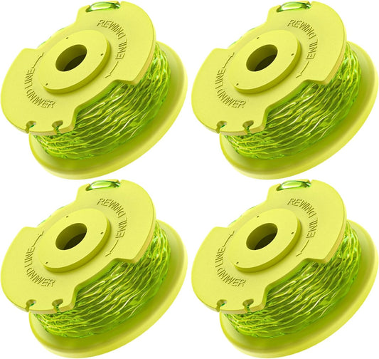 4 Pack Weed Wacker String Replacement Compatible with Ryobi One Plus+, 0.080‘’ String Trimmer Refill AC80RL3, Twisted Weed Eater String Compatible with Ryobi 18V, 24V, 40V Cordless Trimmers