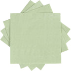 100 Pack Cocktail Napkin 2-Ply Dessert Napkins Folded 5 x 5 Inches Disposable Napkins for Dinner Wedding Birthday Party Bridal Anniversary Recepti Event (100, Sage-Green)