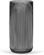 Flower Vase 7.6 Inch Grey Thickened Glass Vase for Lego Flowers,Bookshelf,Dinner Table,Office Desktop,Meeting Room,Bathroom,Countertop,Home Christmas Day Decorati