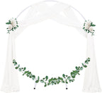 Wedding Arch Draping Fabric 1 Panel 29" x 19Ft Ivory Sheer Chiffon Curtain Drapes 6 Yards for Wedding Ceremony Birthday Party Decoration