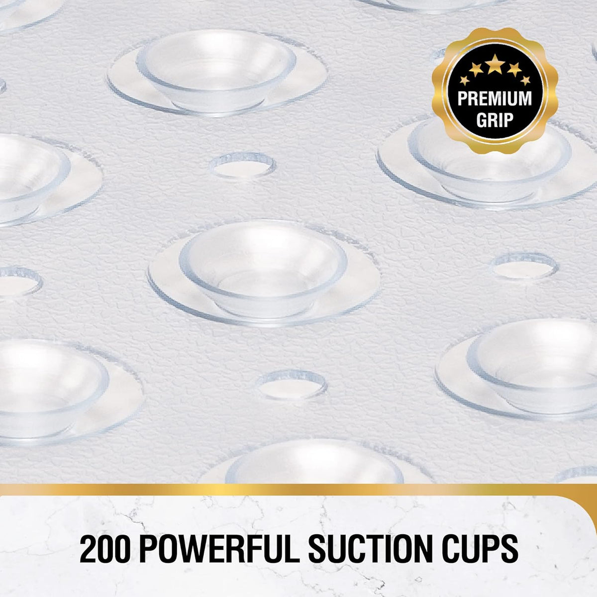 Bath Mat for Tub, Non Slip Bathtub Mat, 101x40cm Extra Long Bath Tub Mat, Machine Washable Bathroom Shower Mat with Suction Cups and Drain Holes, Soft on Feet, Clear