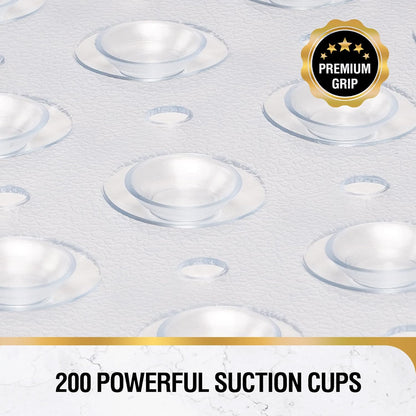 Bath Mat for Tub, Non Slip Bathtub Mat, 101x40cm Extra Long Bath Tub Mat, Machine Washable Bathroom Shower Mat with Suction Cups and Drain Holes, Soft on Feet, Clear