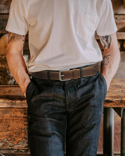 Mens Belts Leather - 35mm Genuine Leather Belts for Men - Ideal Match for Casual Jeans