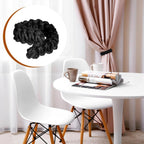 4 Pack Braided Curtain Tiebacks Boho Elegant Rustic Curtain Holdbacks Tie Backs Holders Set Simple Light Weight Drapes Decorative Accessories Handmade for Home Office Bedroom Window (4, Black)