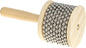 Wooden Cabasa Percussion Musical Instrument, 3.5 Inch Stainless Steel Beaded Shaker with Wooden Handle, Professional Rhythm Maker, 3.54" x 7.28"