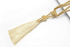 Curtain Tiebacks Hand-Woven Holdbacks Home Decorative Tassels Tiebacks (Gold, 2 Pack)