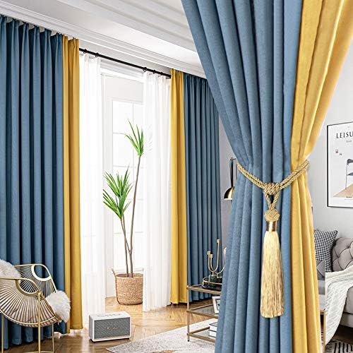 Curtain Tiebacks Hand-Woven Holdbacks Home Decorative Tassels Tiebacks (Gold, 2 Pack)