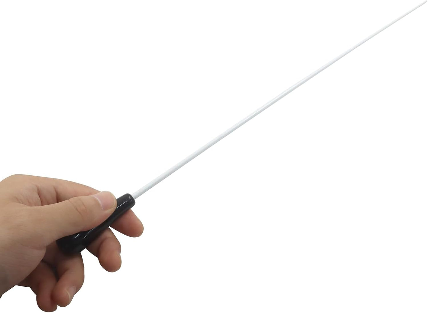 Music Conducting Baton, Imitation Agate Handle Baton Lightweight Conductor Baton with Tube Case for Concert(Black Handle, 1 Pack)