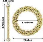 Efavormart 2 Pack | 7" Gold Barrette Style Acrylic Crystal Curtain Tie Backs, Round Backdrop Drapery Brooch Holdbacks