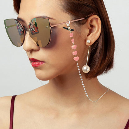 Beads Eyeglass Chain, Pearl Glasses Strap Eyewear Retainer Chain Around Neck Sunglass Holder for Girls Women