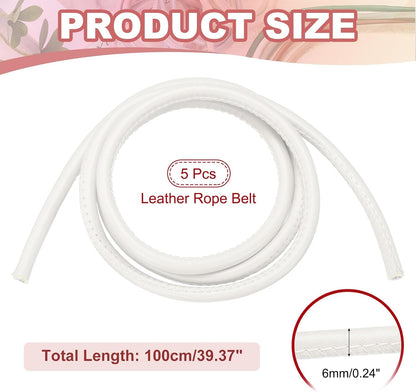 PU Leather Cord String Rope for DIY Women Tie Waist Strap Waist Belt Dress Bag Strap Replacement