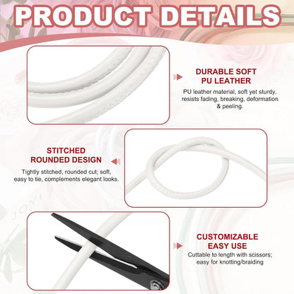 PU Leather Cord String Rope for DIY Women Tie Waist Strap Waist Belt Dress Bag Strap Replacement