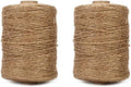 1000 Feet Natural Jute Twine, 2mm Twine String for Arts and Crafts, Gardening, Gift Wrapping, Packaging, Festive Decorations (2PCS x 500 Feet)
