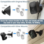 Vinyl Siding Clips,20-Pack No-Hole Outdoor Camera Mount,Vinyl Siding Hanger for Blink, Arlo, Ring, No-Damage, No Drilling, Weatherproof-304 Stainless Steel Home Siding Hooks - New Upgrade