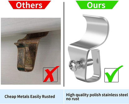 Vinyl Siding Clips,20-Pack No-Hole Outdoor Camera Mount,Vinyl Siding Hanger for Blink, Arlo, Ring, No-Damage, No Drilling, Weatherproof-304 Stainless Steel Home Siding Hooks - New Upgrade