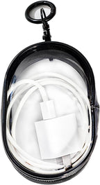 Transparent Zipper Storage Pouch with Keychain - Mini Organizer for Earbuds Cables - Travel Accessory for Backpack