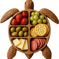 9.4 Inch Wooden Serving Board for Cheese Fruit Snacks Kitchen Parties 1.2 Inch Height