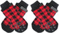 Dog Socks Size M Anti-Slip Pet Paw Protectors Red for Dogs