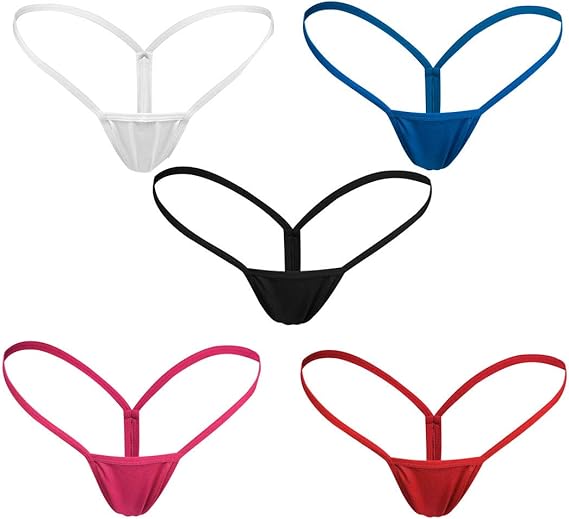 Women's Thong Underwear - 5 Pack - XL Size - Slim Waistband