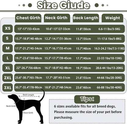 Small Military Green Dog Winter Coat - Soft Warm Adjustable Bodywarmer for Dogs