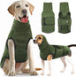 Winter Dog Coat - Soft Adjustable Bodywarmer - Warm - Size M - Military Green