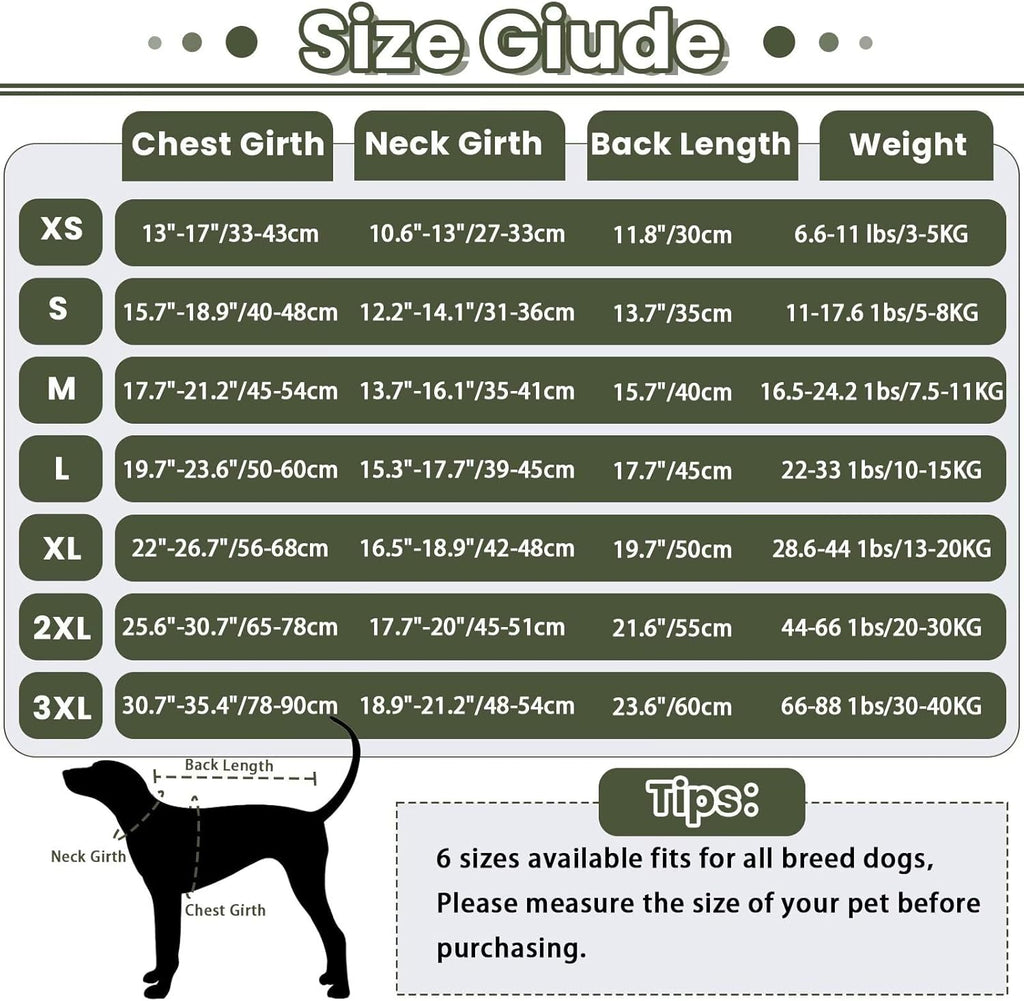 Winter Dog Coat - Soft Adjustable Bodywarmer - Warm - Size M - Military Green