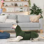 Winter Dog Coat - Soft Adjustable Bodywarmer - Warm - Size M - Military Green