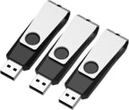16GB 3 Pack USB Flash Drive 16GB USB Stick Bulk USB Drive 2.0 USB Key USB Thumb Drive Flash Drives 16gb Memory Stick for Computer (Black,3 pcs)
