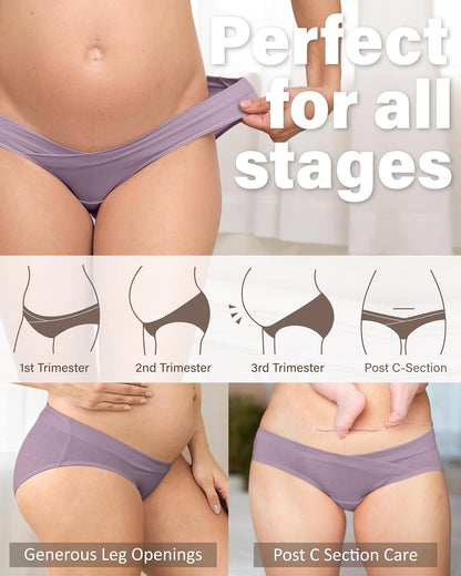 Cotton Maternity Underwear Under Bump Women Pregnancy Bikini Panties