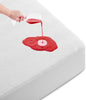 Queen Size 100% Waterproof Mattress Protector, Mattress Pad Cover Fitted 8"-21" Deep Pocket, 3D Air Fabric Soft Breathable Cooling Bed Mattress Cover Noiseless Washable, White-Fence