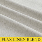 Snowbound Vintage Linen 100% Blackout Curtains for Living Room,Thermal Insulated Curtains 63" Long,Noise Reducing Window Treatment Drapes for Hall Room,52" Wide Per Panel,Set of 2