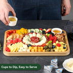 Charcuterie Boards with Lid, Bamboo Cheese Board Set with Locking Lid with Handle, Charcuterie Board Accessories - House Warming Gifts New Home, Bridal Shower Gifts, Wedding Gifts