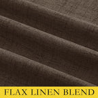 Coffee Vintage Linen 100% Blackout Curtains for Living Room, Thermal Insulated Curtains 95“ Long, Noise Reducing Window Treatment Drapes for Home Office, 62" Wide Per Panel, Set of 2