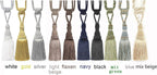 2 Pack Curtain Tiebacks Tassel Drapery Tie-Backs Rope Handmade Holdbacks Home Office Hotel Decorative (Mix Beige, 2 Pack)