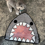 Bathroom Rug Bath Mat Shark Shaped Non Slip Bath Rug Extra Soft and Absorbent Microfiber Bath Rugs for Bathroom Floor Tub and Shower Dry Quickly