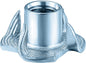 T-Nuts 1/4 * 20 (100 pcs), zinc Plated Steel, for Wood, Climbing Holds and cabinets