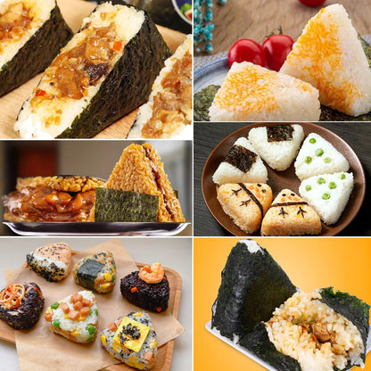 Onigiri Mold Triangle, 2 Pack Large Rice Ball Mold Shi Makers, Japanese Rice Cooker Kit for Lunch Bento